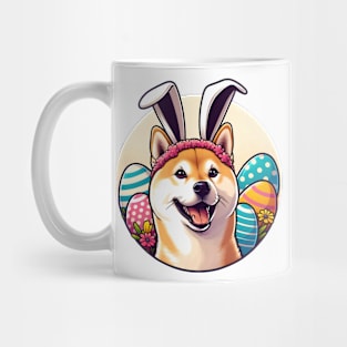 Shiba Inu with Bunny Ears Enjoys Easter Celebration Mug